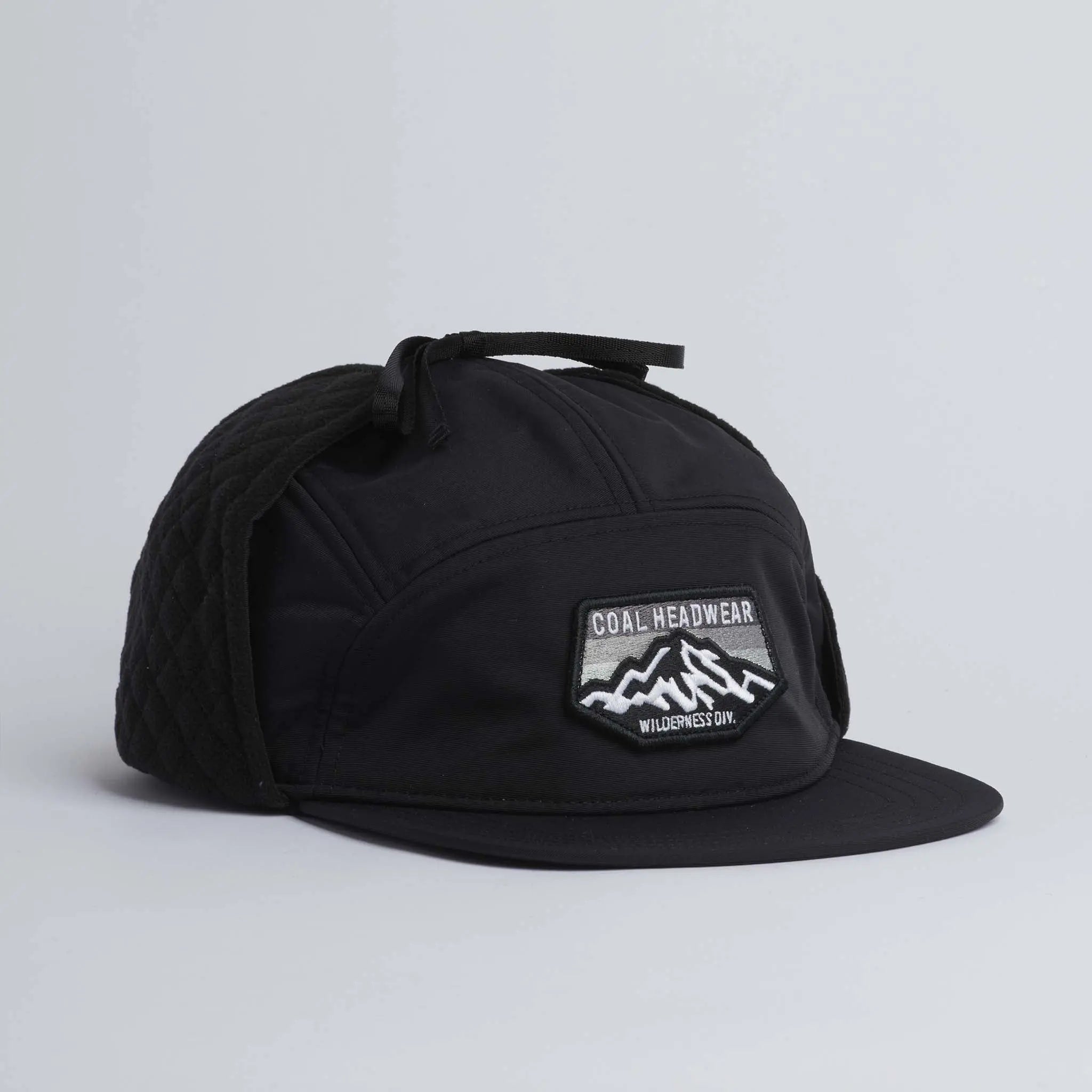 Coal Tracker Flannel Lined 5 Panel Earflap Cap Coal