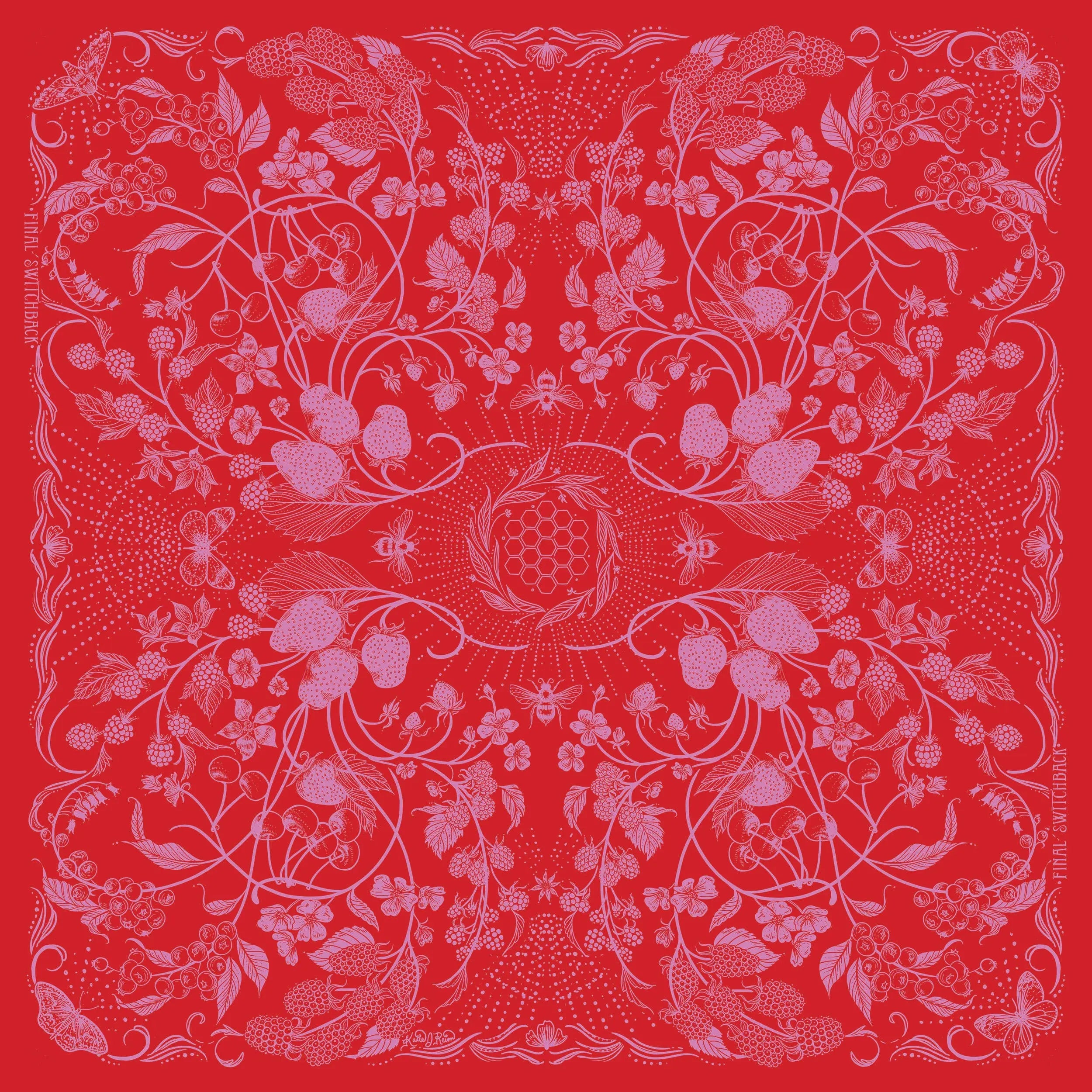 Final Switchback by Katie Jeanne Reim Wildberry Premium Discharge Cotton Bandana - Toppickes